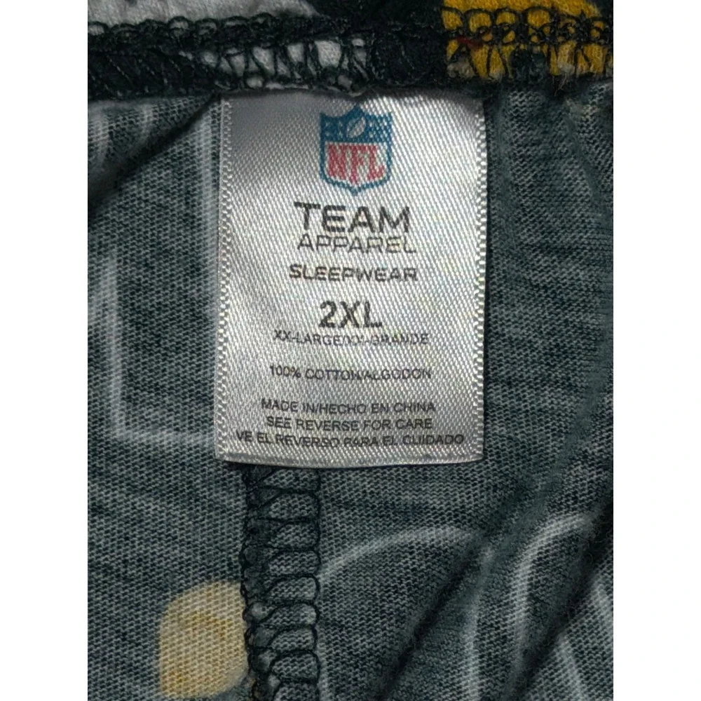 NFL Green Bay Packers Pajama Pants Mens 2XL Green Gold All Over Print Lounge